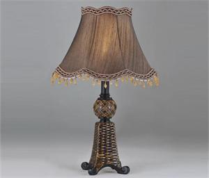 蕾絲布燈罩歐式臺燈 臥室床頭歐式臺燈 TB009-07