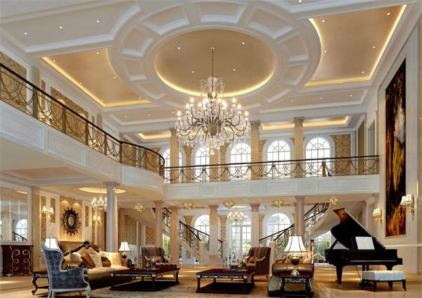 復(fù)式別墅客廳燈具設(shè)計(jì)定制案例效果圖