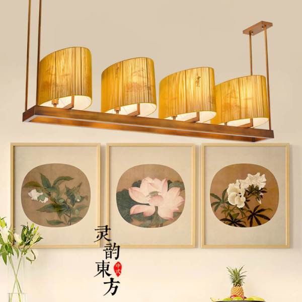 現代中式風格餐廳包廂吊燈 仿古中式餐桌燈吊燈