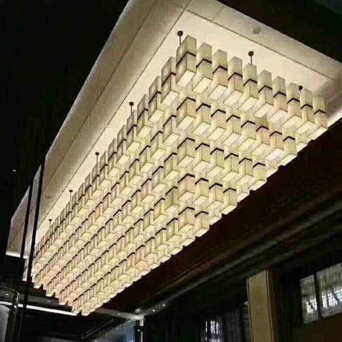 酒店大廳吸頂燈，源頭酒店燈廠