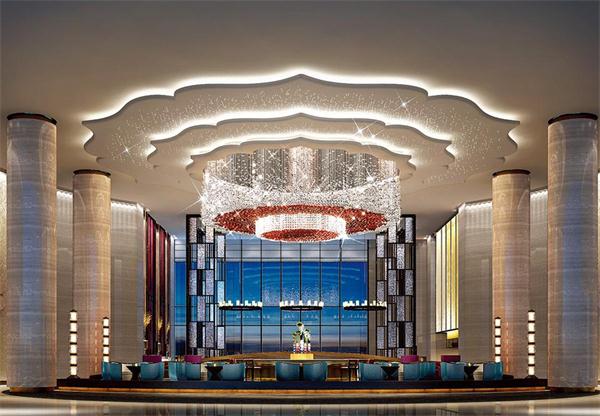 星級酒店大堂JD20078266水晶燈案例 專業燈具廠家定制