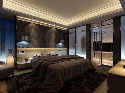 新中式裝修風(fēng)格別墅臥室照明燈光設(shè)計 燈具廠家實拍效果