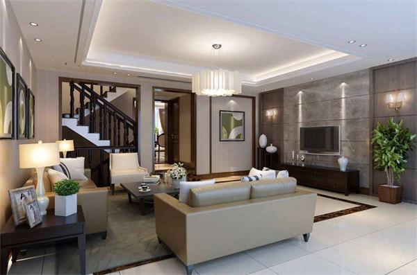 現代簡約別墅客廳燈具效果圖 后現代輕奢風格廠家發貨