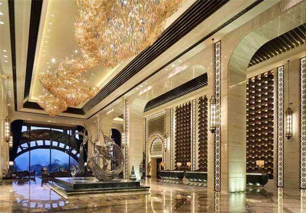 星級酒店大堂燈具工程定制效果圖  藝術吊燈廠家直供發貨