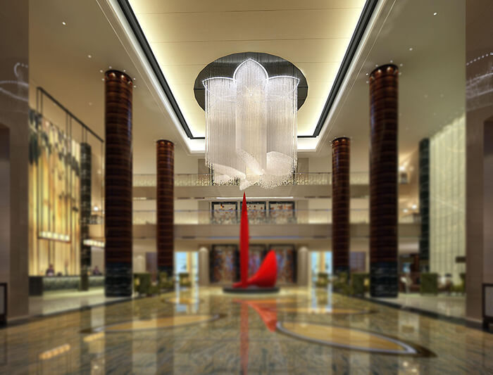 酒店大吊燈價(jià)格，一站式酒店藝術(shù)吊燈廠家直供