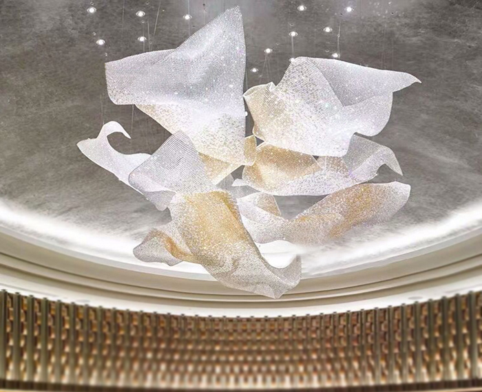 現(xiàn)代酒店吊燈，一站式酒店藝術(shù)吊燈廠家直供