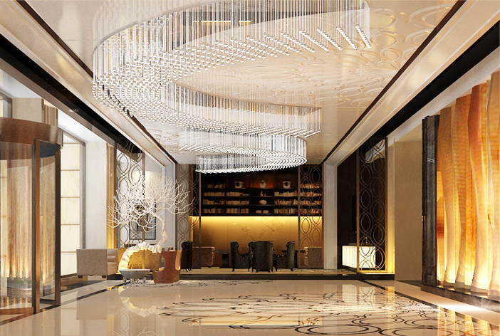 酒店創(chuàng)意吊燈，五星級酒店燈具供應商直供